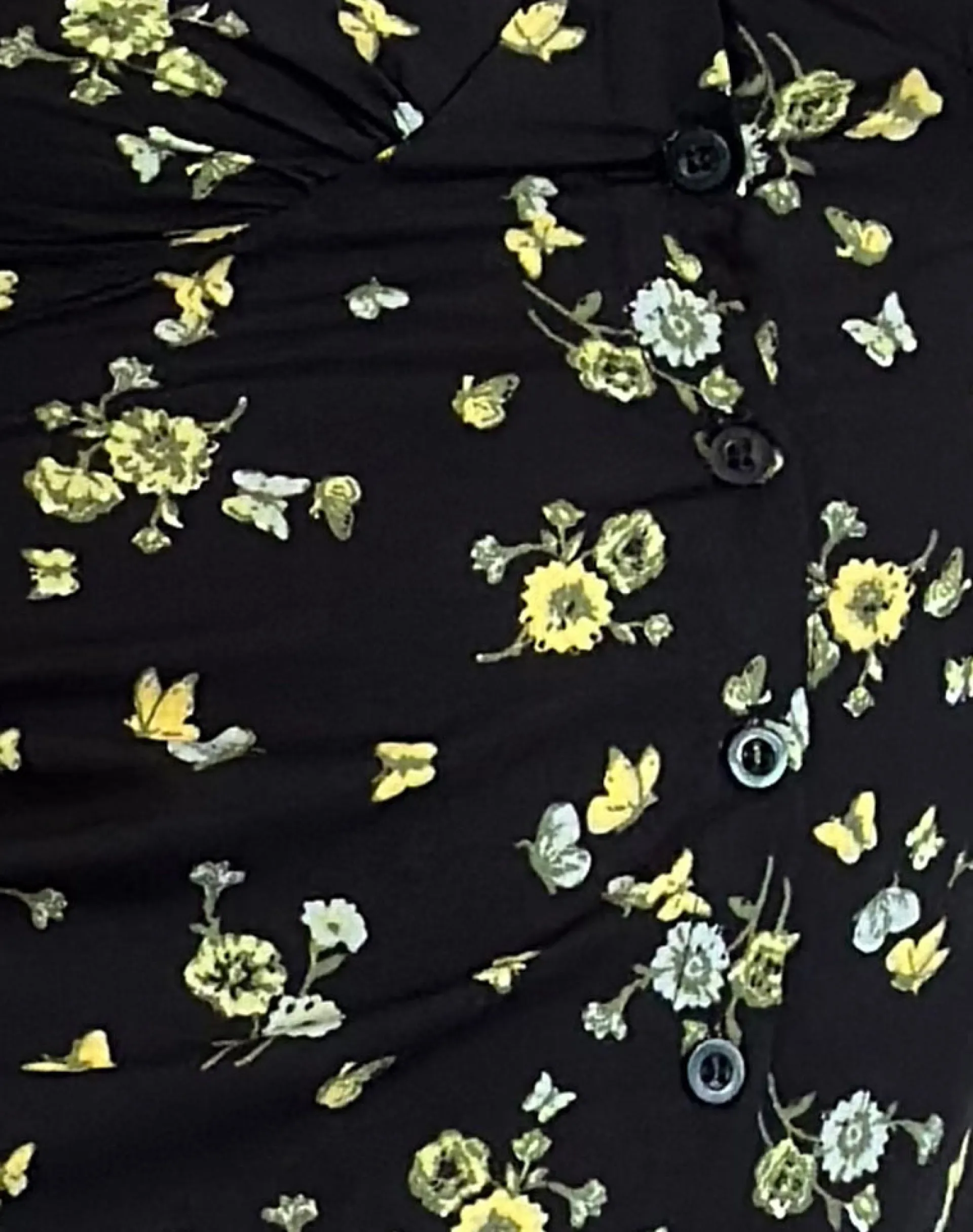 Motel Rocks Printed Dresses | Day Dresses-Omoni Mini Dress in Lemon and Lime Black LemonandLimeBlack