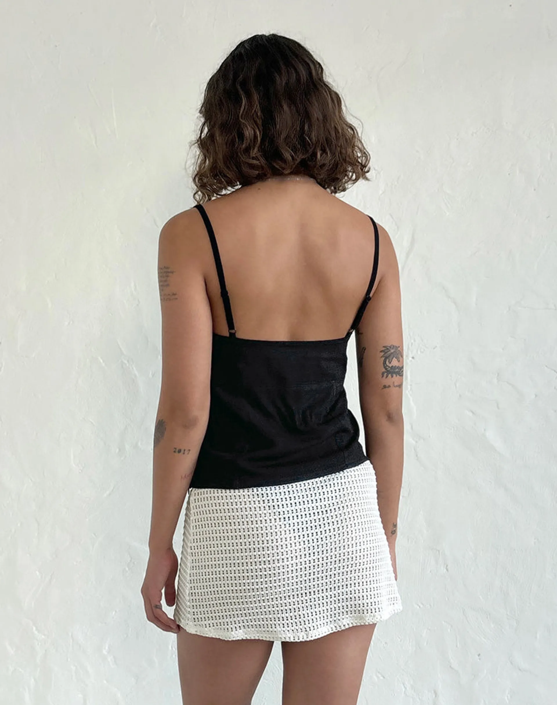 Motel Rocks A Line Skirts-Oruto Skirt in Knit Ivory KnitIvory