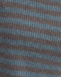 Motel Rocks Jumpers-Orvala Knit Jumper in Slate and Brown Stripe