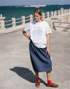 Motel Rocks Tees-Oversized Basic Tee in Riomaggiore Italy White RiomaggioreItalyWhite