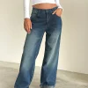 Motel Rocks Wide Leg Pants | Low Rise Pants-Oversized Dad Low Rise Jeans in Dark Vintage DarkVintage
