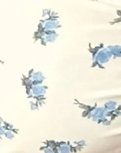 Motel Rocks Swimwear-Pali Bikini Top in Blue Cluster Floral with Picot Trim BlueClusterFloralwithPicotTrim