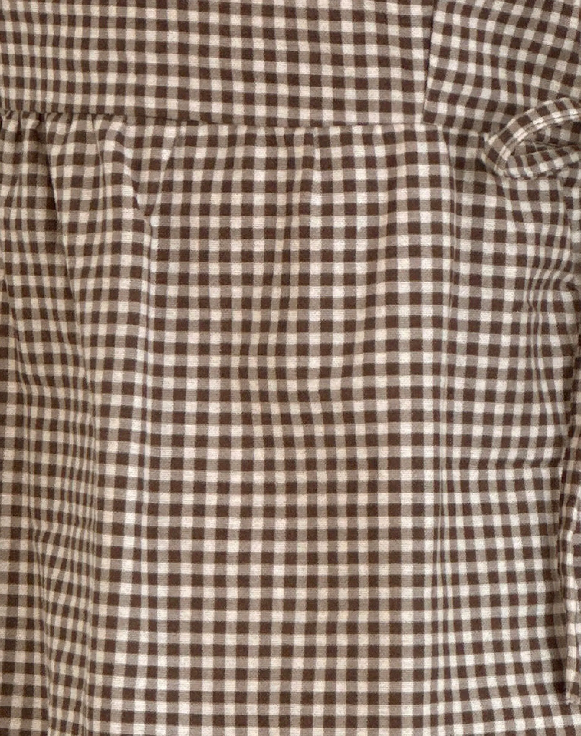 Motel Rocks Printed Tops-Palsi Tie Side Sleeveless Top in Brown Mini Gingham BrownMiniGingham