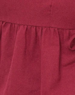 Motel Rocks Going Out Tops-Palsi Tie Side Top in Burgundy