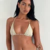 Motel Rocks Swimwear-Pami Bikini Top in Nude with Single Bead NudewithSingleBead
