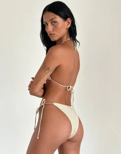 Motel Rocks Swimwear-Pami Bikini Top in Nude with Single Bead NudewithSingleBead