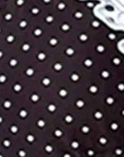Motel Rocks Swimwear-Pami Ruffle Bikini Top in Black and Blue Polka BlackandBluePolka