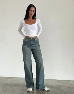 Motel Rocks Jeans | Parallel Jeans-Parallel Jeans in Brown and Blue Acid BrownandBlueAcid