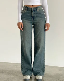 Motel Rocks Jeans | Parallel Jeans-Parallel Jeans in Brown and Blue Acid BrownandBlueAcid