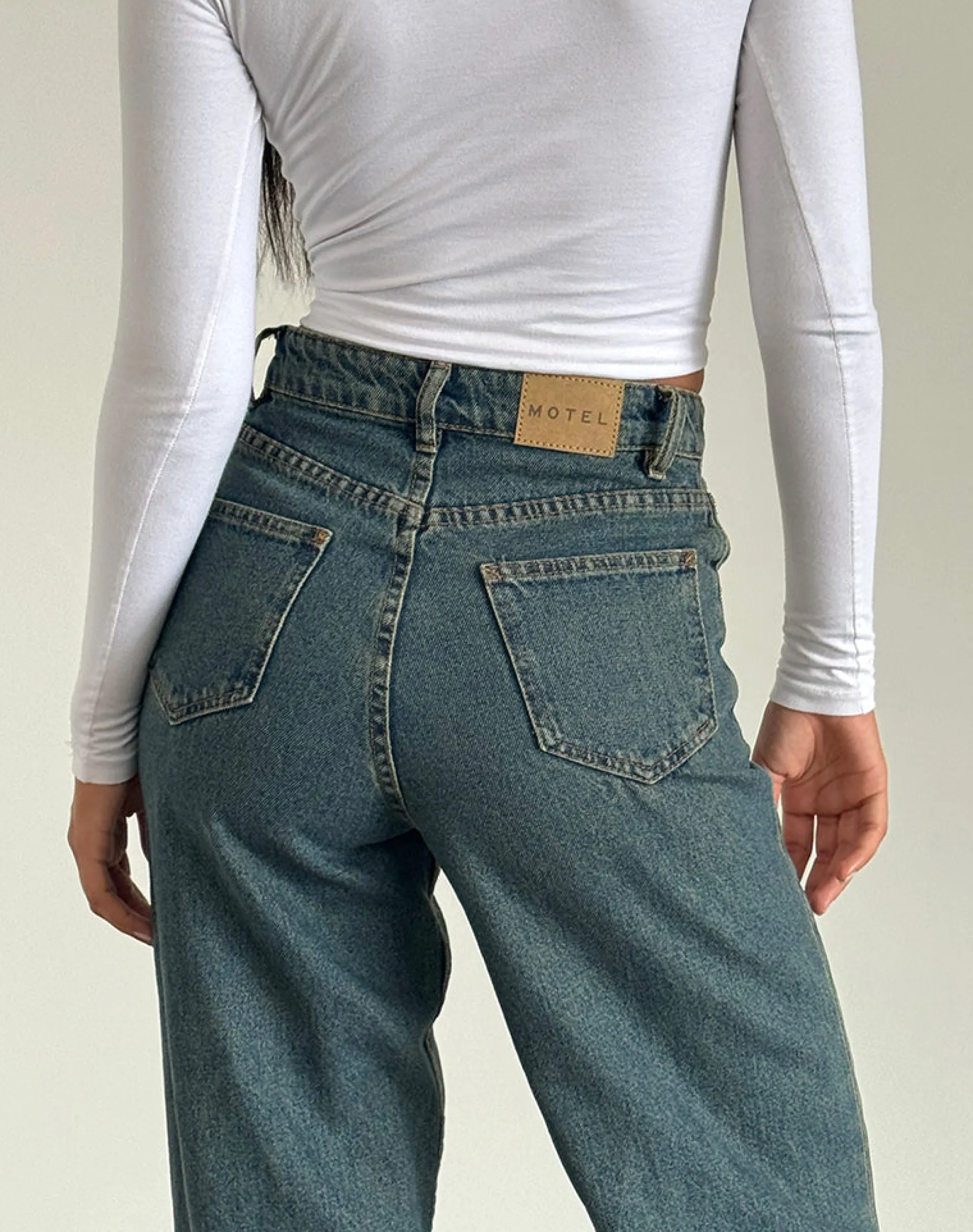 Motel Rocks Jeans | Parallel Jeans-Parallel Jeans in Brown and Blue Acid BrownandBlueAcid
