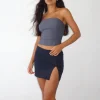 Motel Rocks Basics | Mini Skirts-Pelma Mini Skirt in Twill Black TwillBlack