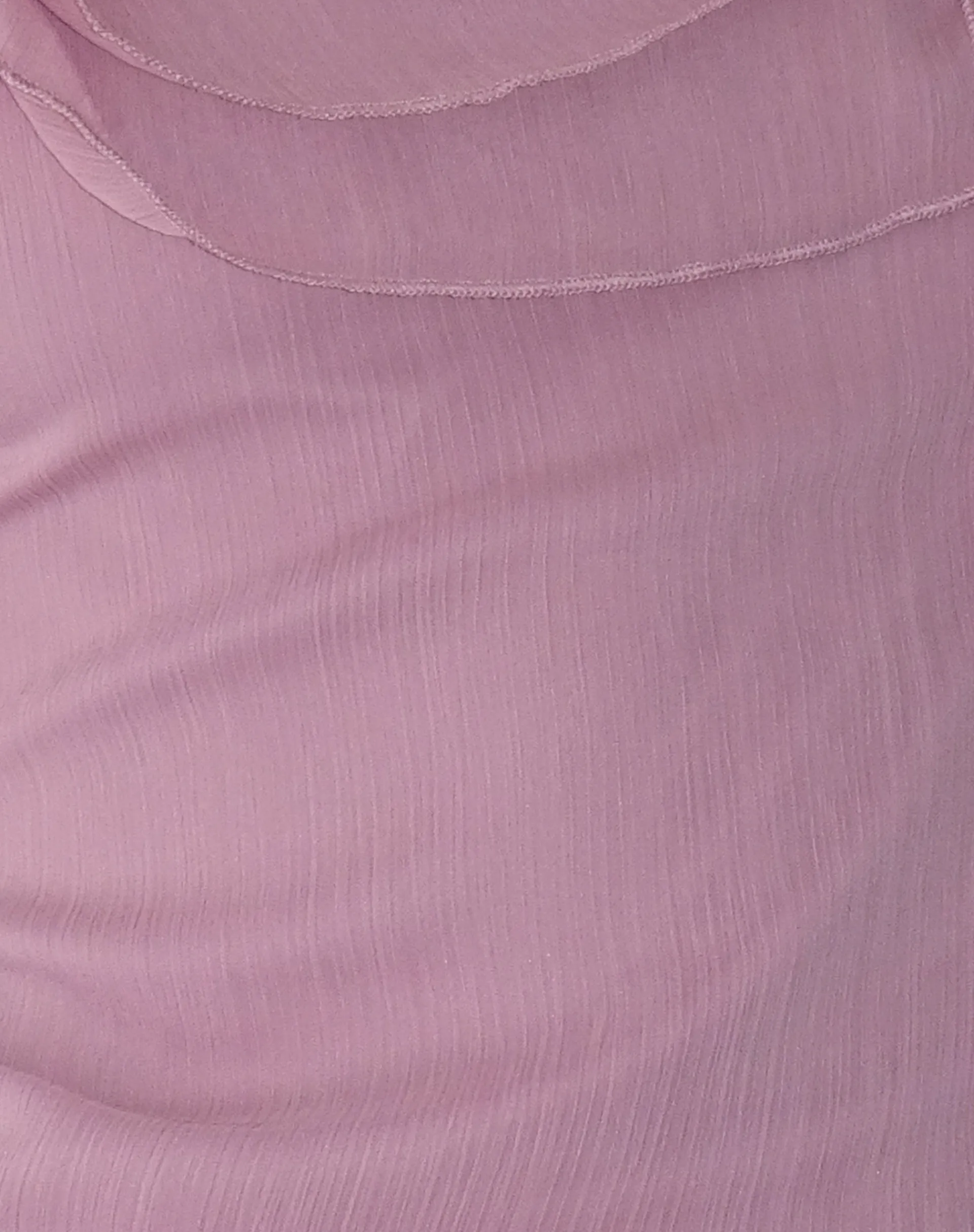Motel Rocks Going Out Tops-Piro Ruffle Longline Top in Light Plum lightplum