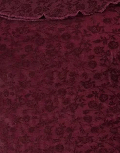 Motel Rocks Shirts And Blouses | Printed Tops-Piroli Top in Ditsy Floral Flock Burnt Maroon