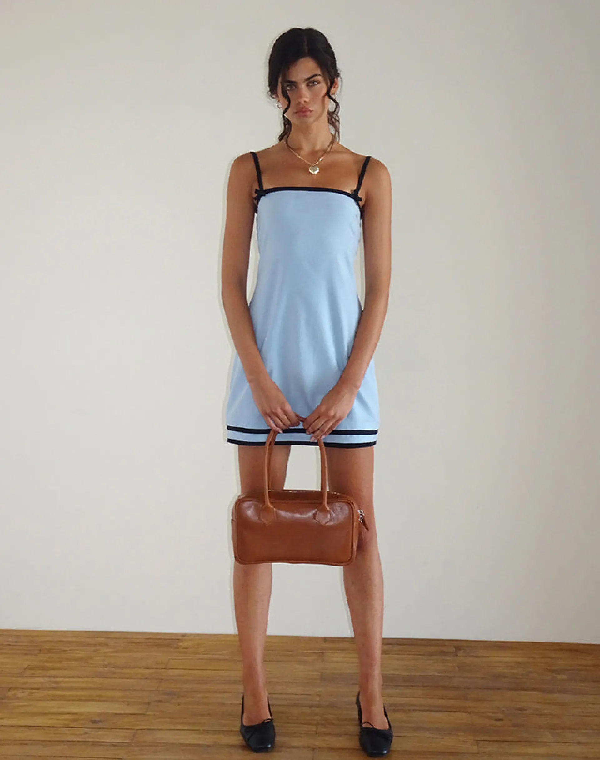 Motel Rocks Party Dresses | Mini Dresses-Plasina Mini Dress in Linen Blue