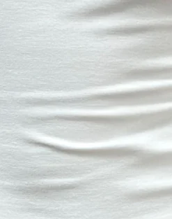 Motel Rocks Basics | Basic Tops-Raceline Halterneck Top in Rayon Jersey White RayonJerseyWhite
