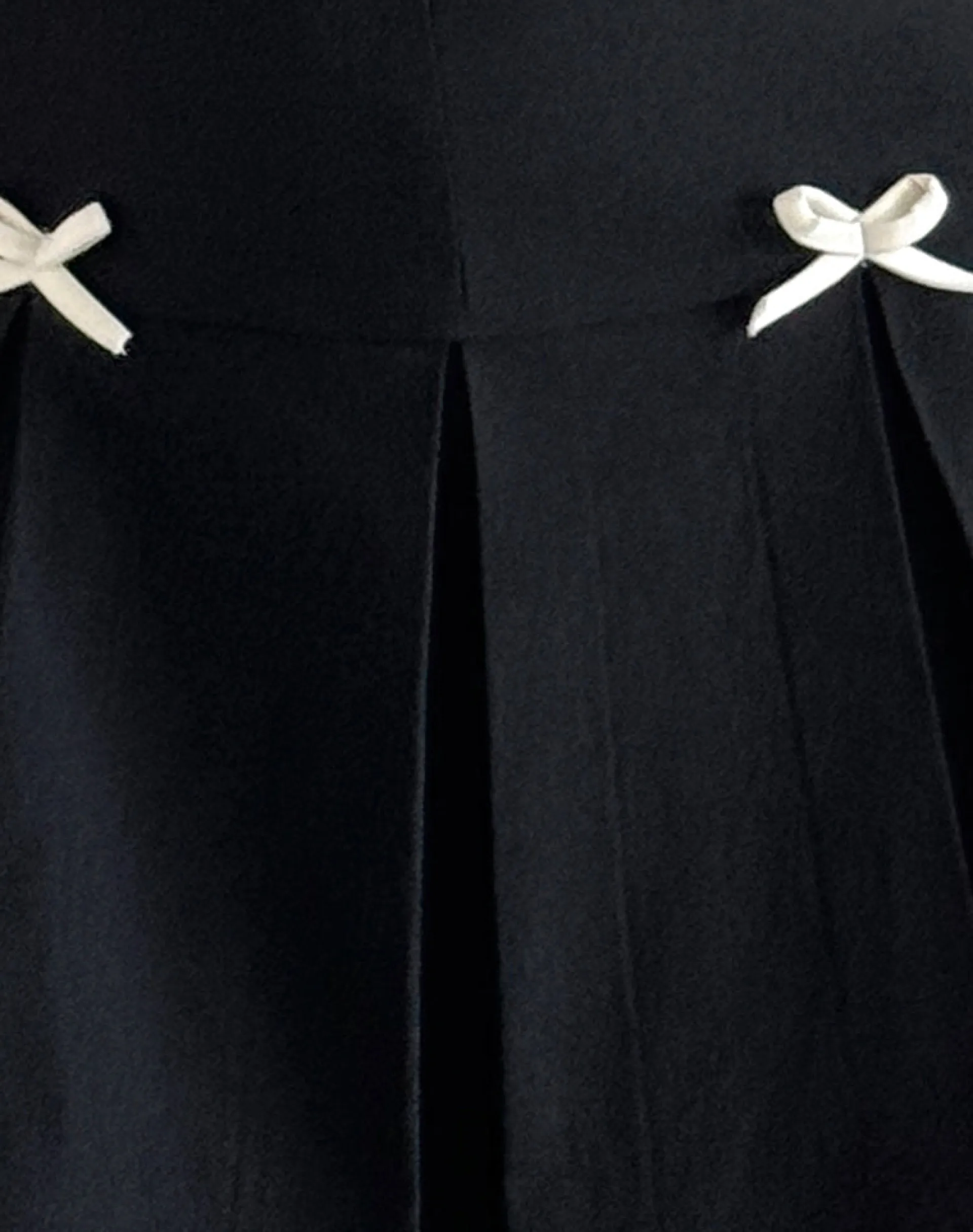 Motel Rocks Tailoring | Little Black Dresses-Radeta Mini Dress in Black with Ivory Bows