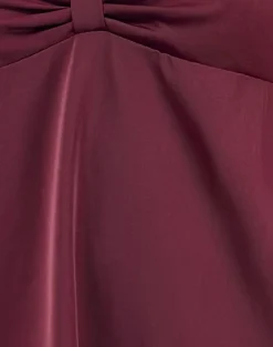 Motel Rocks Mini Dresses-Rafaila Mini Slip Dress in Satin Burgundy