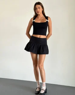Motel Rocks Tailoring | A Line Skirts-Raffita Skirt in Black