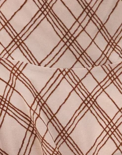 Motel Rocks Printed Skirts | A Line Skirts-Ragna Mini Skirt in Sketchy Stripe Nude SketchyStripeNude