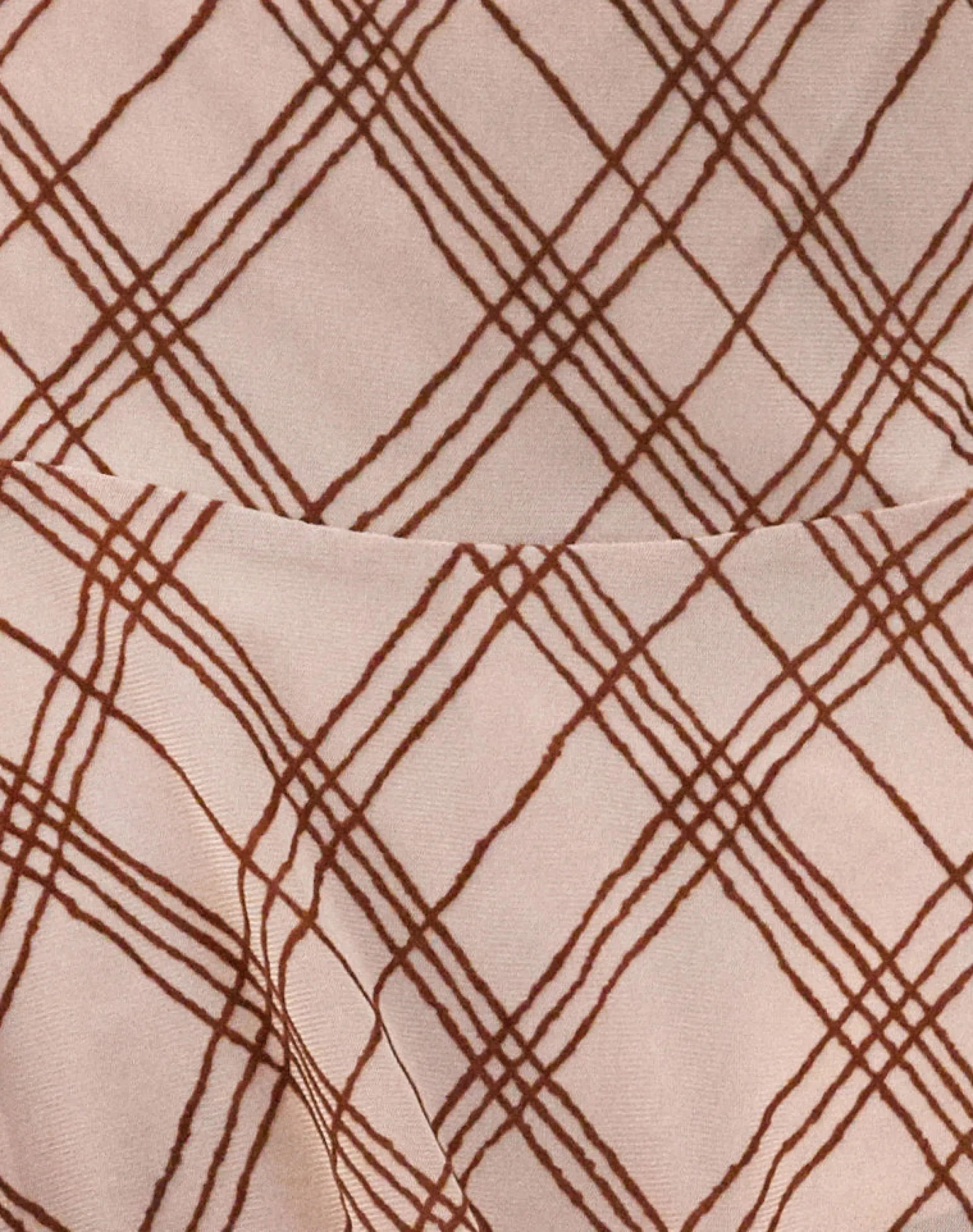 Motel Rocks Printed Skirts | A Line Skirts-Ragna Mini Skirt in Sketchy Stripe Nude SketchyStripeNude