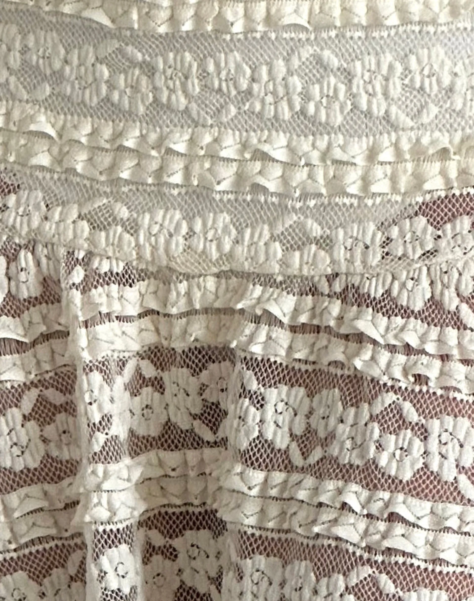 Motel Rocks Mini Skirts-Ragna Unlined Mini Skirt in Ivory Lace IvoryLace