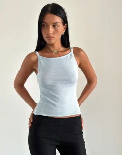 Motel Rocks Basics | Vest Tops-Raiya Vest Top in Baby Blue