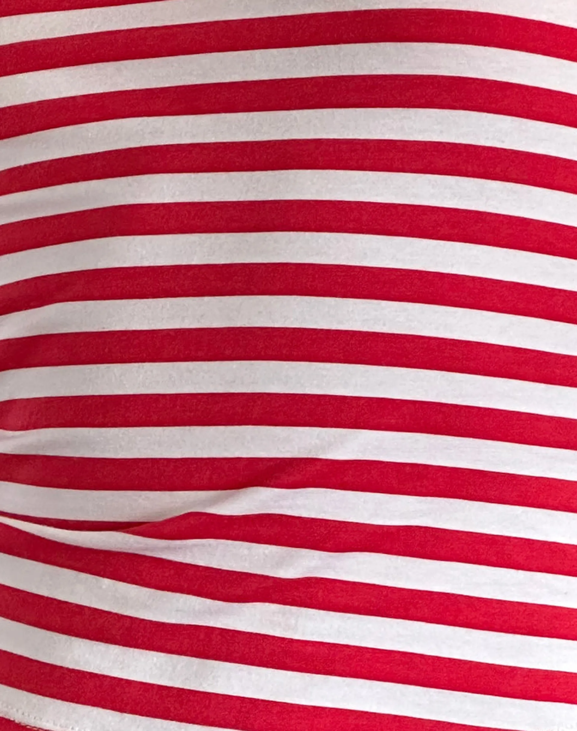 Motel Rocks Basic Tops-Ralina Top in Red and White Stripe RedandWhiteStripe
