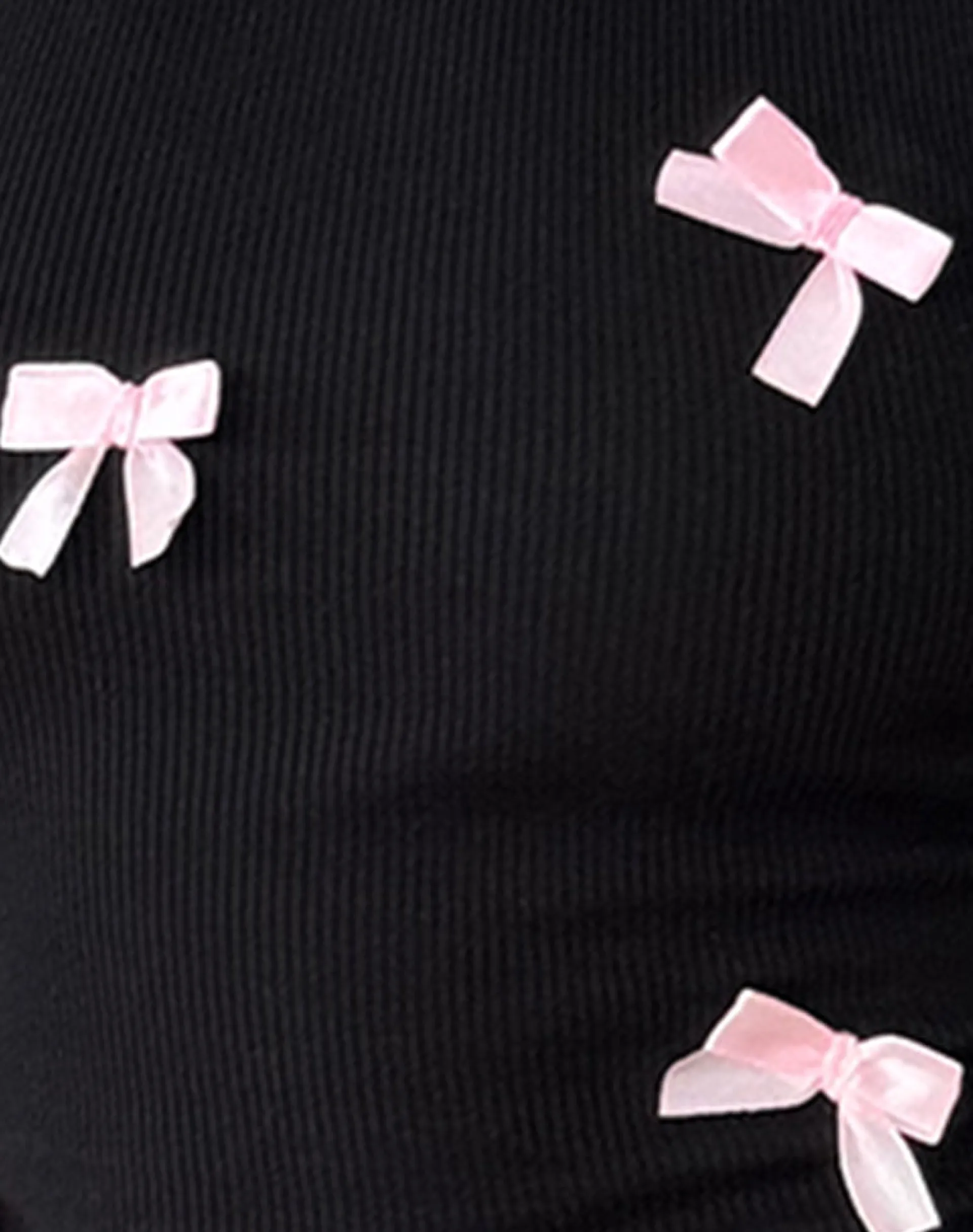 Motel Rocks Basics | Basic Tops-Rave Vest Top in Black with Pink Bows BlackwithPinkBows
