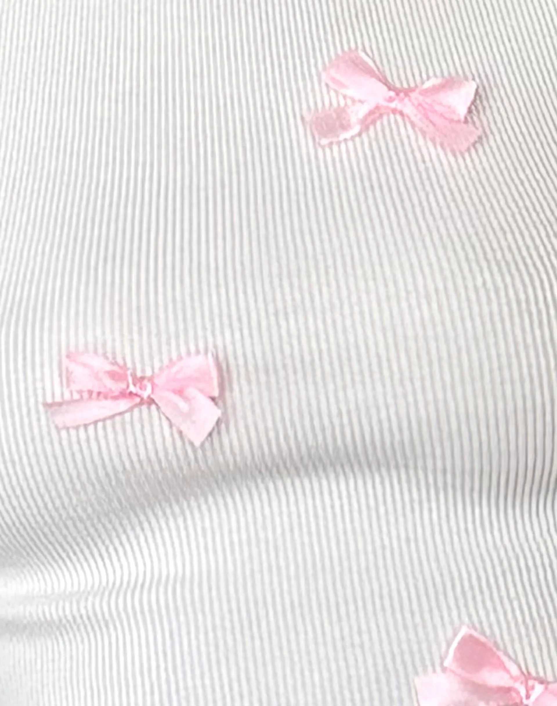 Motel Rocks Basic Tops | Vest Tops-Rave Vest Top in Off White with Pink Bows OffWhitewithPinkBows