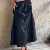 Motel Rocks Maxi Skirts-Remax Maxi Skirt in Black