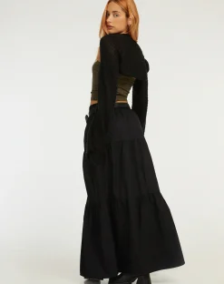 Motel Rocks Maxi Skirts-Remax Maxi Skirt in Black