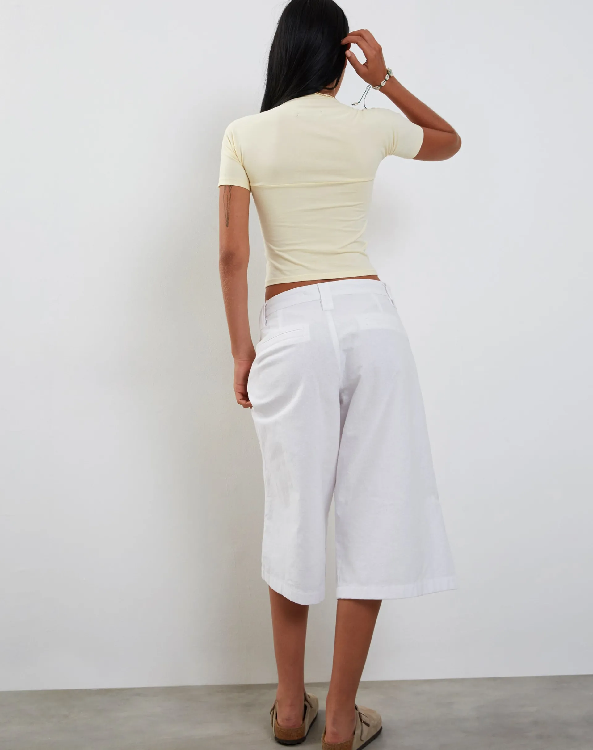 Motel Rocks Basic Tops | Crop Tops-Requa Crop Top in Buttermilk