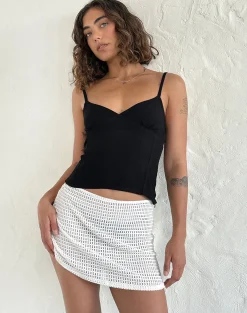 Motel Rocks Strappy Tops-Rey Cami Top in Black