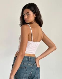 Motel Rocks Co-Ords | Corset Tops-Riana Cami Top in Light Pink