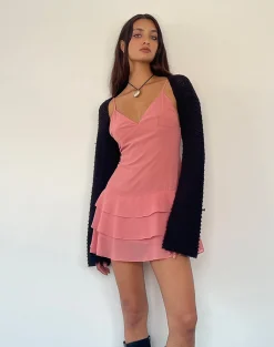 Motel Rocks Party Dresses | Mini Dresses-Riasi Mini Dress in Chiffon Blush ChiffonBlush