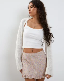 Motel Rocks Printed Skirts | Mini Skirts-Ribay Mini Skirt in 70s Prairie Girl Floral 70sPrairieGirlFloral