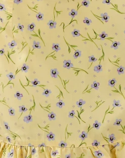 Motel Rocks Printed Skirts | Mini Skirts-Ribay Mini Skirt in Wild Flower Lemon Drop WildFlowerLemonDrop