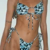Motel Rocks Swimwear-Ricoa Bikini Top in Pastel Blue Floral pastelbluefloral