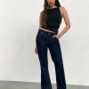 Motel Rocks Jeans | Flared Jeans-Rigid Low Rise Flare Jeans In Indigo