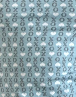 Motel Rocks Printed Dresses | Day Dresses-Riniko Mini Dress in Powder Blue XO Heart Print with White Binding PowderBlueXOHeartPrintwithWhiteBinding