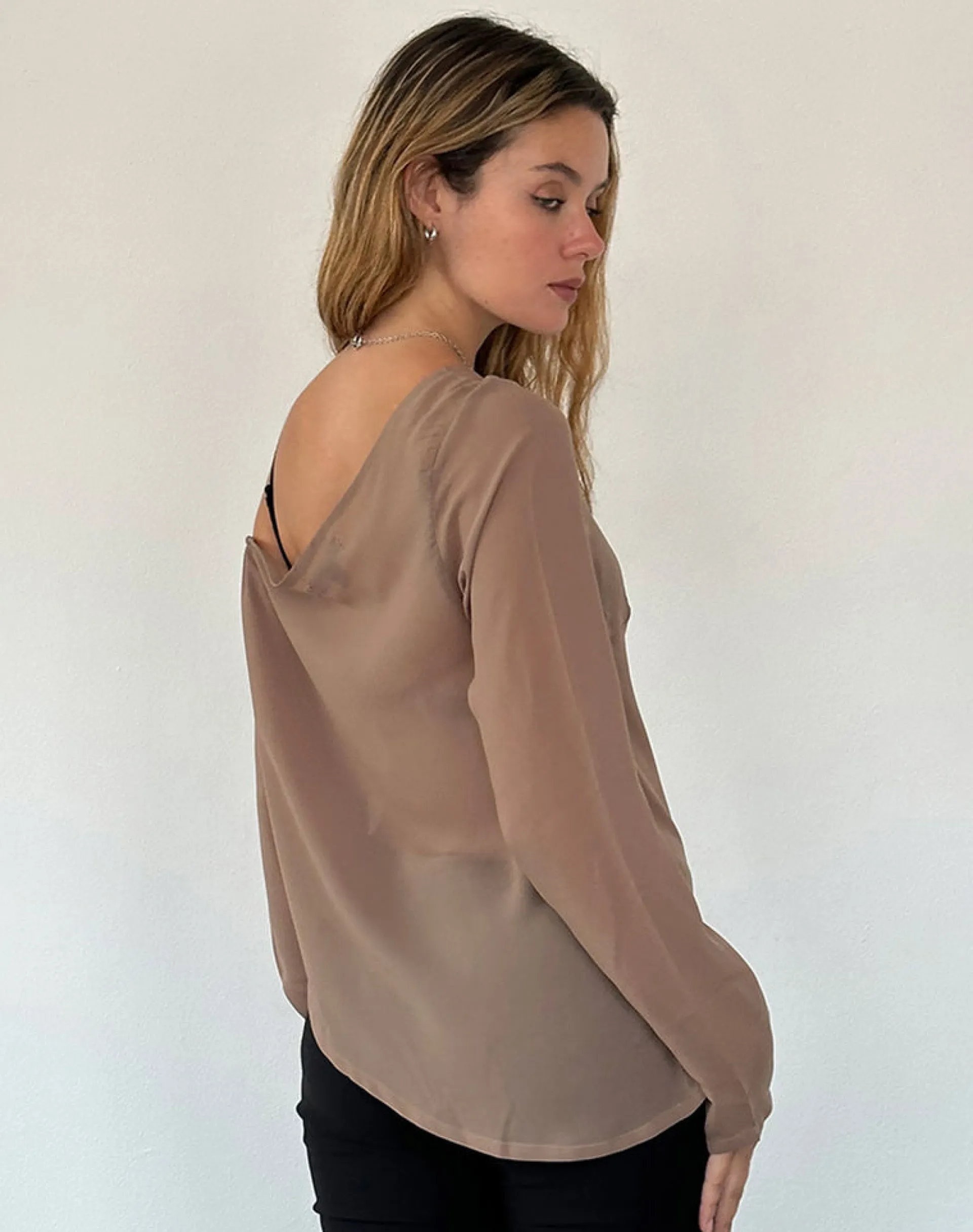 Motel Rocks Basics | Basic Tops-Riot Top in Chiffon Light Brown ChiffonLightBrown