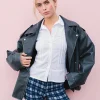 Motel Rocks Micro Shorts-Ritala Shirred Micro Shorts in Tartan Dark Blue TartanDarkBlue