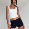Motel Rocks Loungewear | Micro Shorts-Ritala Shirred Micro Shorts in Black