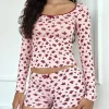 Motel Rocks Underwear | Loungewear-Ritulia Pyjama Shorts in Floral Fantasy Pink FloralFantasyPink