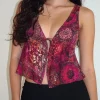Motel Rocks Vest Tops | Printed Tops-Rolia Cami Top in Abstract Paisley AbstractPaisley