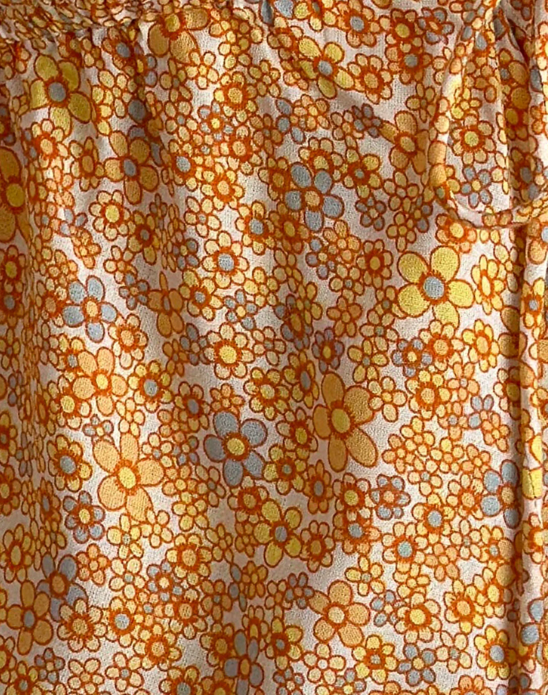 Motel Rocks Shirts And Blouses | Printed Tops-Rolia Tie Front Top in Flower Garden Yellow FlowerGardenYellow