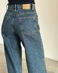 Motel Rocks Jeans | Roomy Jeans-Roomy Extra Wide Jeans in Brown Blue Acid BrownBlueAcid
