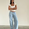 Motel Rocks Wide Leg Pants | Low Rise Pants-Roomy Extra Wide Low Rise Jeans in Light Wash Blue lightwashblue