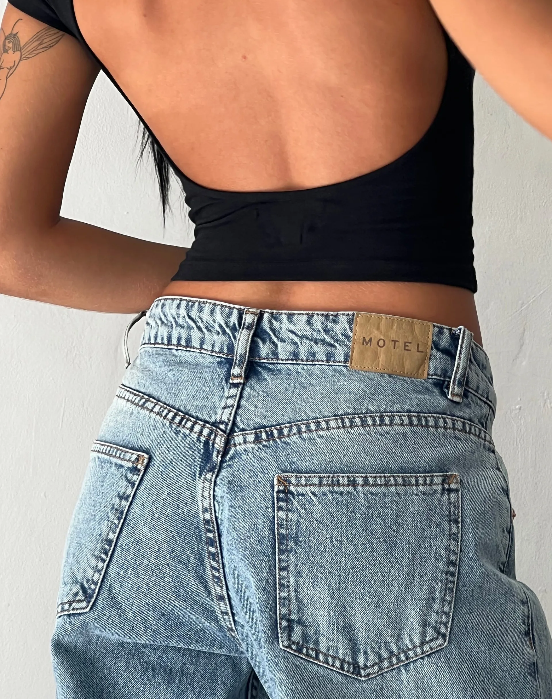 Motel Rocks Low Rise Pants | Jeans-Roomy Extra Wide Low Rise Jeans in Vintage Blue Wash VintageBlueWash