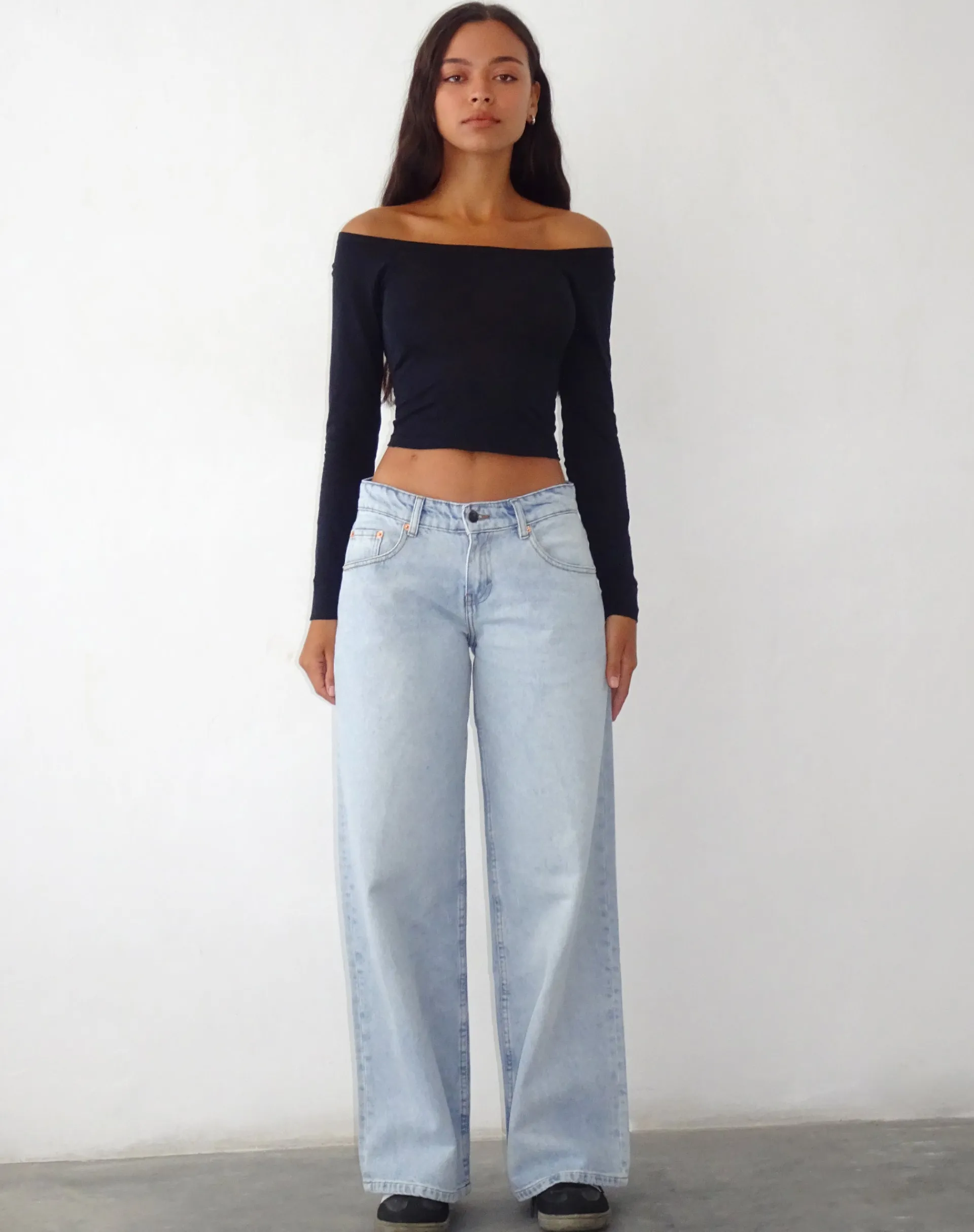 Motel Rocks Low Rise Pants | Roomy Jeans-Roomy Extra Wide Low Rise Jeans in Extreme Light Blue Wash ExtremeLightWashBlue